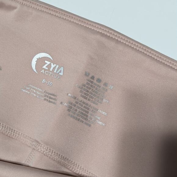 ZYIA Bare Primo Mesh High Rise Leggings Light Pink Activewear Sportswear Womens - Picture 4 of 5